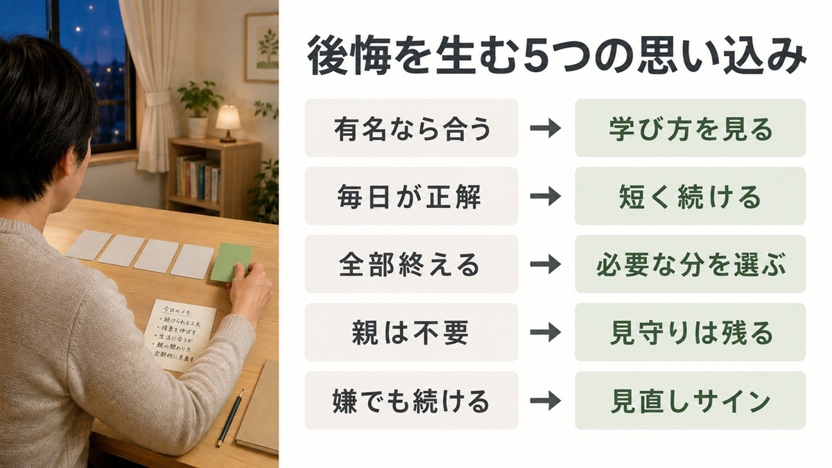 幼児通信教育で後悔しやすい5つの思い込みと見直し方