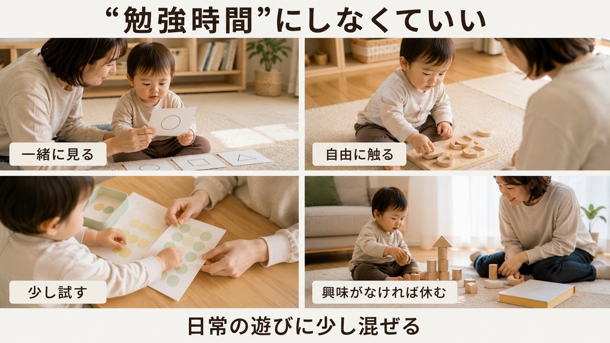 1歳の通信教育を勉強時間にせず日常の親子遊びへ取り入れる方法