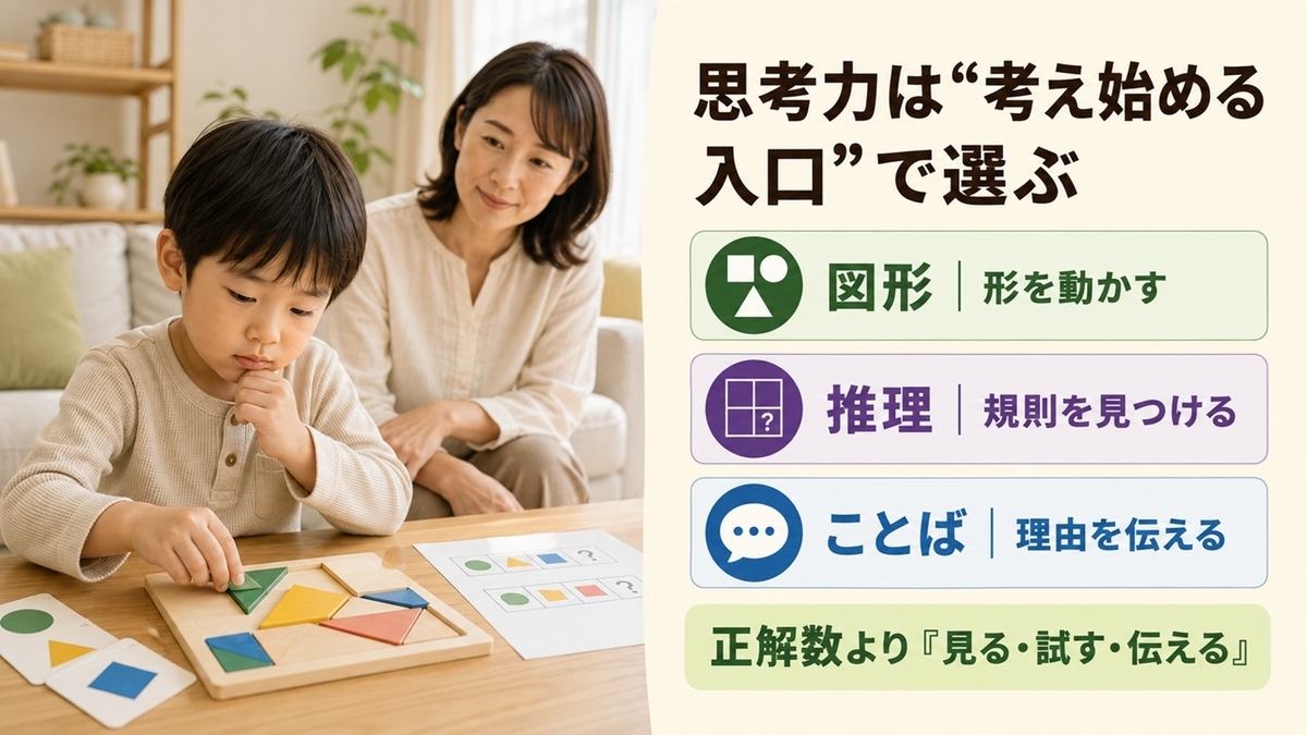幼児通信教育で思考力を伸ばす｜図形・推理・ことばの3社比較 - 子育て