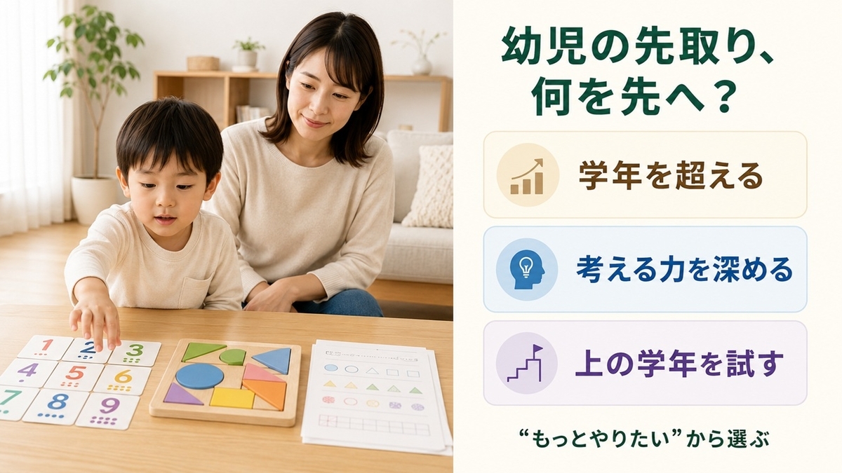 幼児の通信教育による先取り学習を学年超え・思考力・上学年の3種類から考える親子