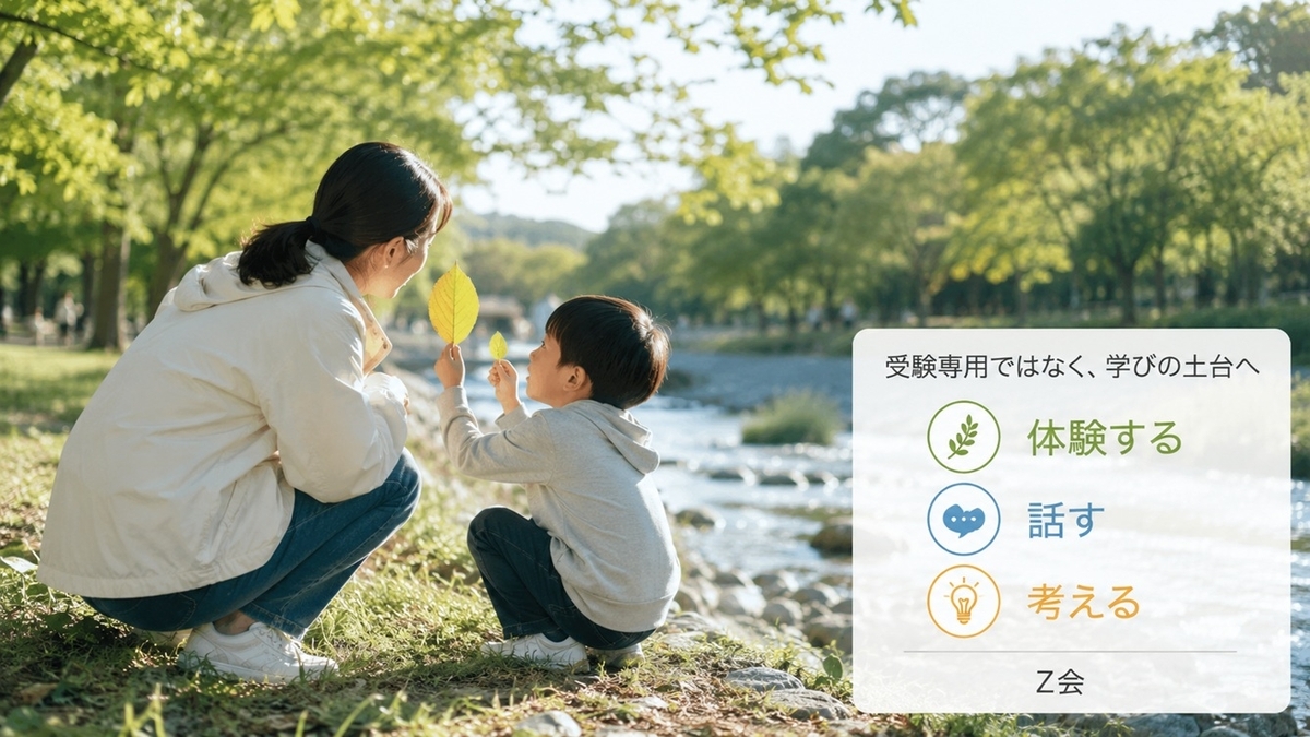 Z会幼児コースを小学校受験家庭で体験と会話と思考の土台に使うイメージ