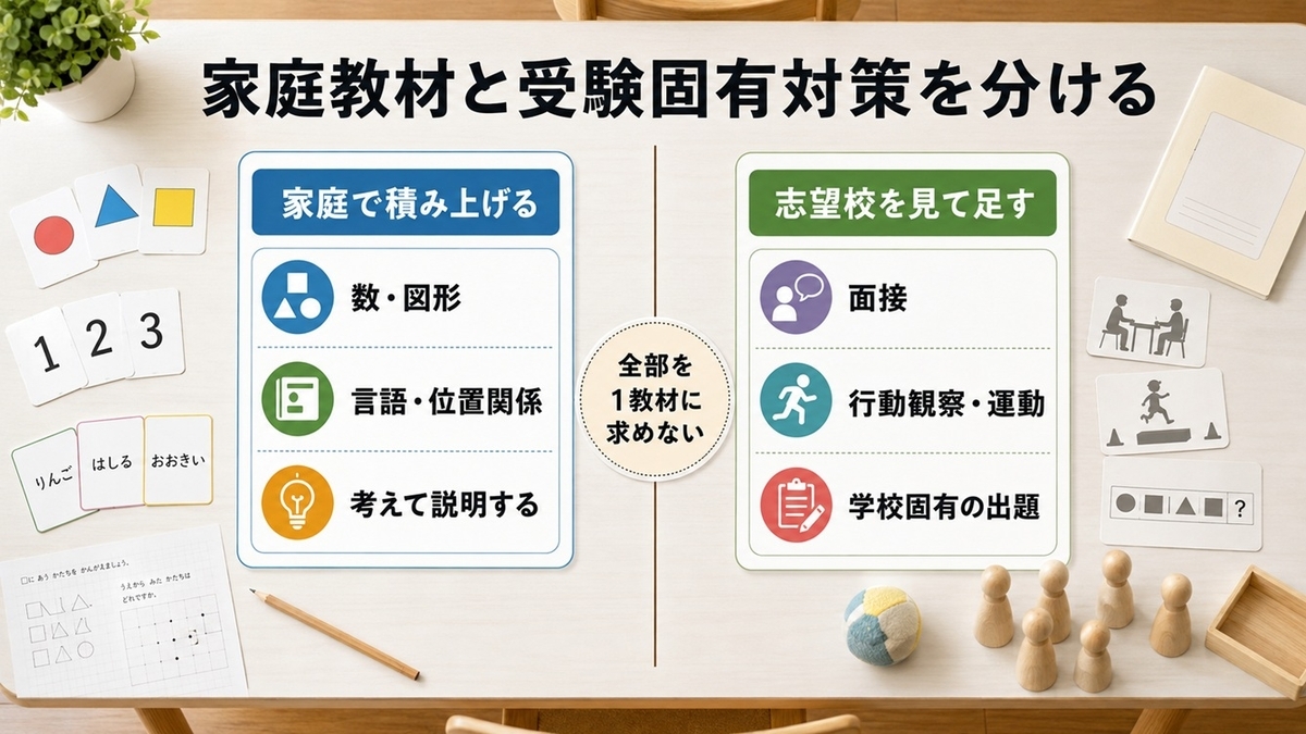 モコモコゼミで担える家庭学習と別に確認する小学校受験対策の範囲