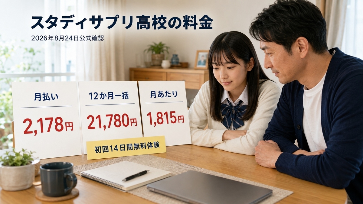スタディサプリ高校料金｜月額・無料体験・コスパ【2026】 - 子育て