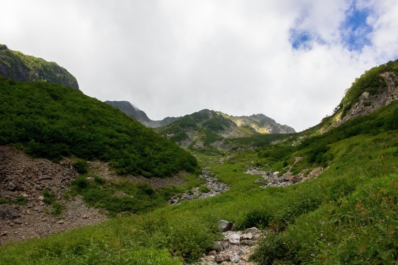 山頂方向の眺め