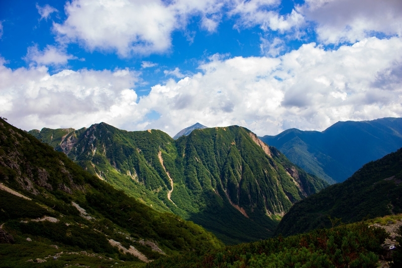 上高地方面の景色
