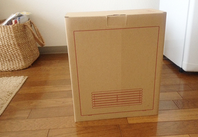 無印良品のヒーターを箱に入れたところ