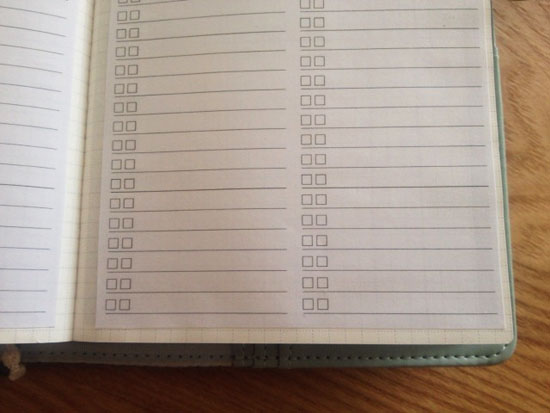 ほぼ日手帳おまけページ なんでもリスト100