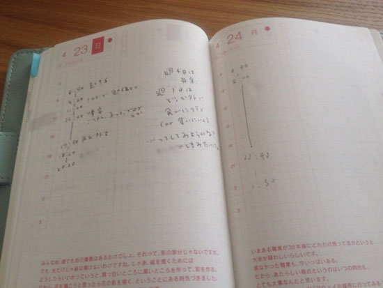 ほぼ日手帳の中身