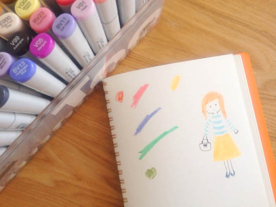 コピックマーカーで絵を描く
