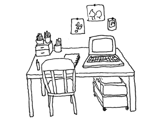 机 イラスト