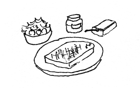 朝ごはん トースト イラスト