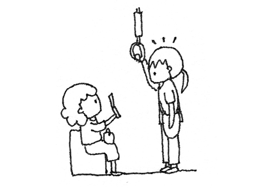 イラスト チャックが開いているときの伝え方