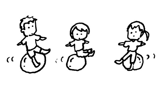 バランスボール イラスト