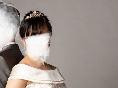 実際にティアラを付けた様子