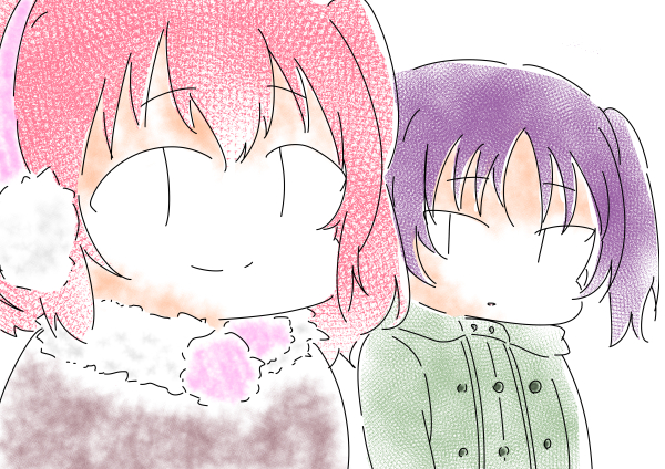 サンシャイン8話ルビりあ並ぶ