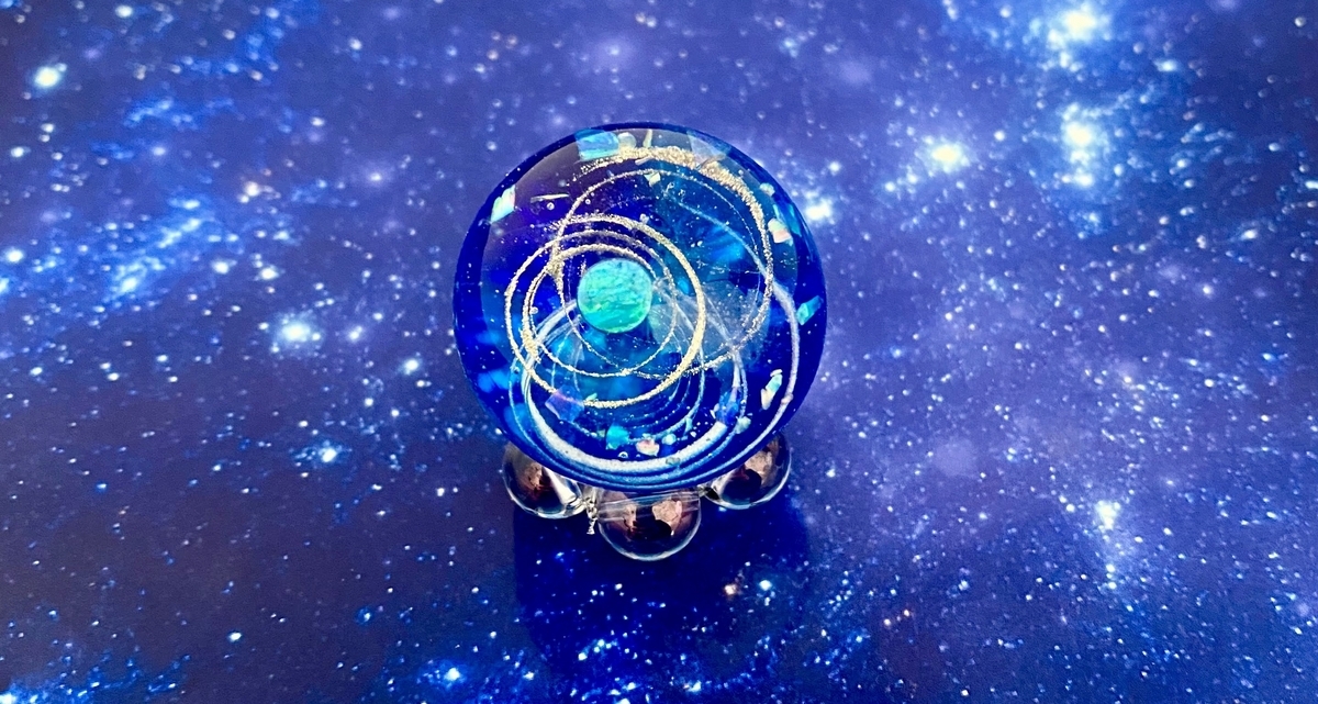 IORI resin 宇宙玉レジン〜惑星25 ネックレス・ペンダント