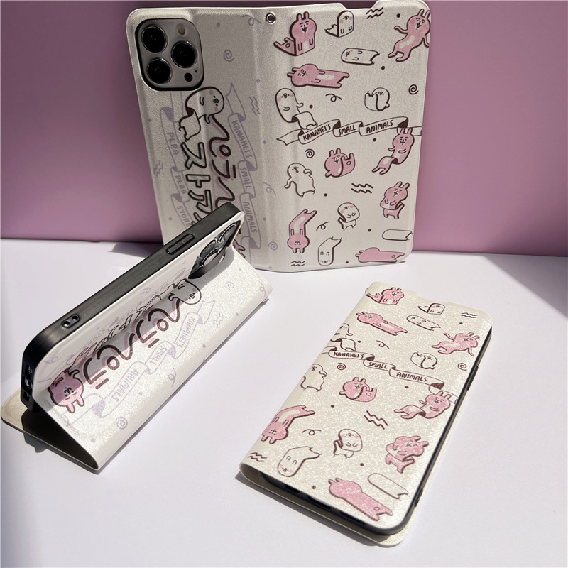 兎柄アイフォン14 Plusケース 手帳 ブランド