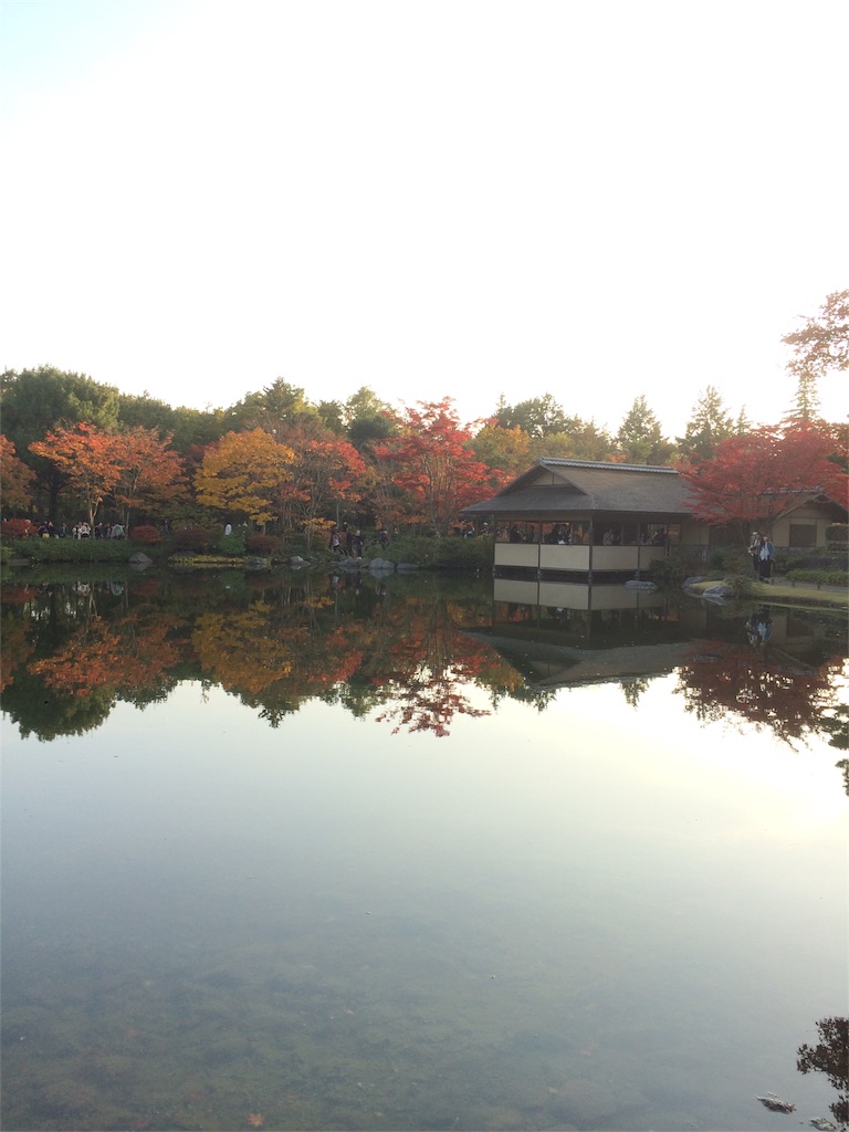 昭和記念公園　池に映る