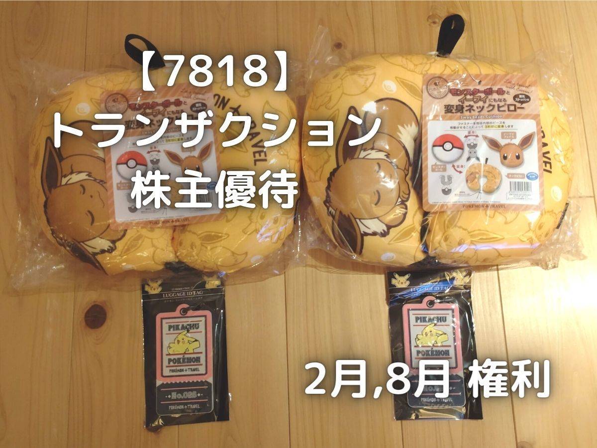 トランザクションの株主優待品のポケモントラベルセットです。