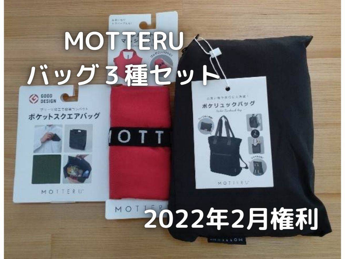 MOTTERUのエコバッグ3点セットです。