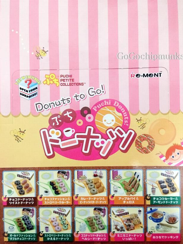 Miniature Collection Set RARE No.05 Re-Ment Dollhouse Miniature Donuts To Go