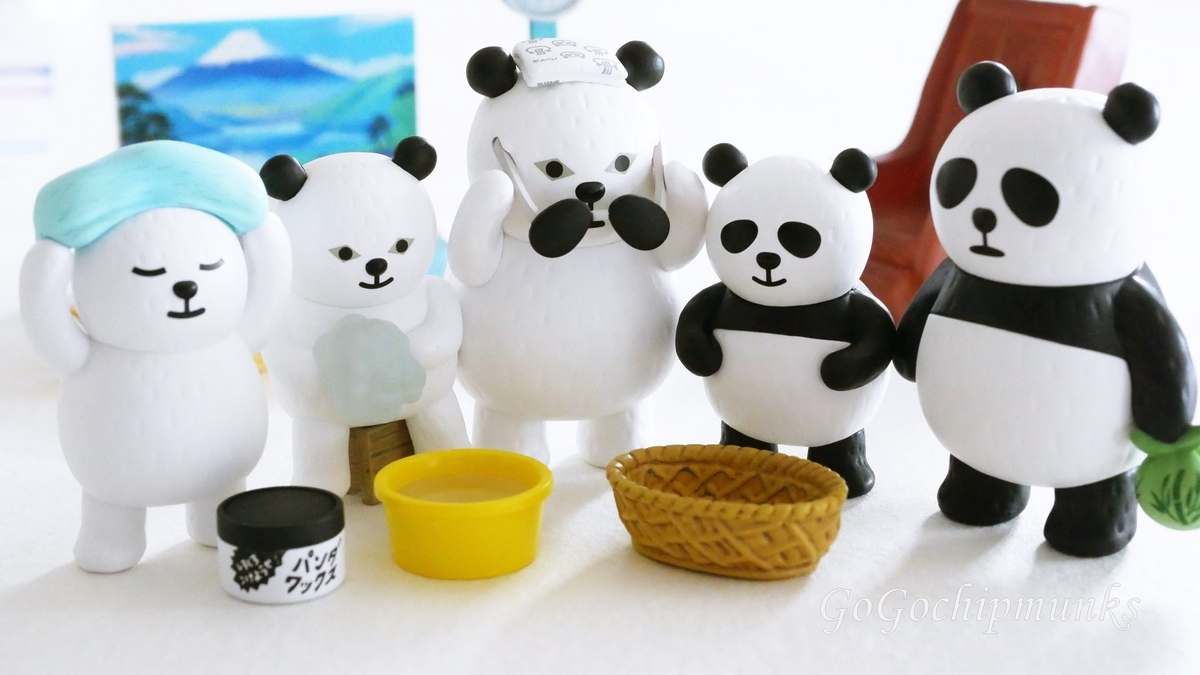 リラックマ　フィギュアマスコットコレクション　パンダver.全7種+シークレット リラックマ 【San-Xオールスターズ フィギュアコレクションVol.1