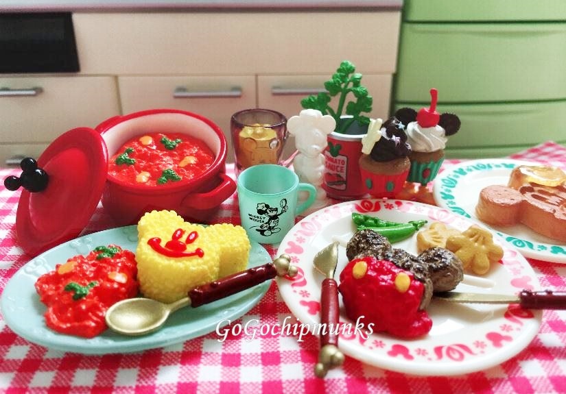 ミッキー ミニチュア食器セット レトロキッチン リーメント☆ディズニー ミッキーマウス レトロキッチン