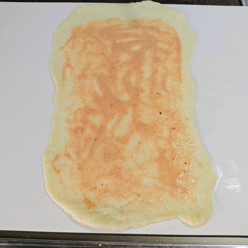 たらこマヨを塗る