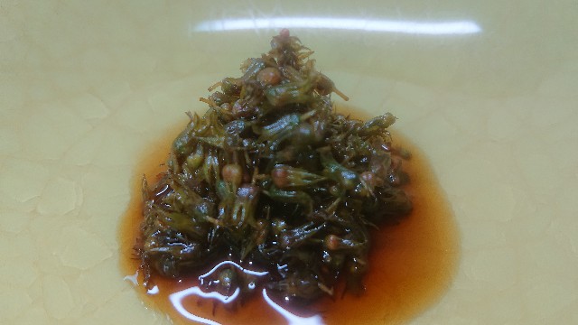 板前レシピ しその実 穂紫蘇 醤油漬け レシピ 作り方 ちっぴぃクッキング
