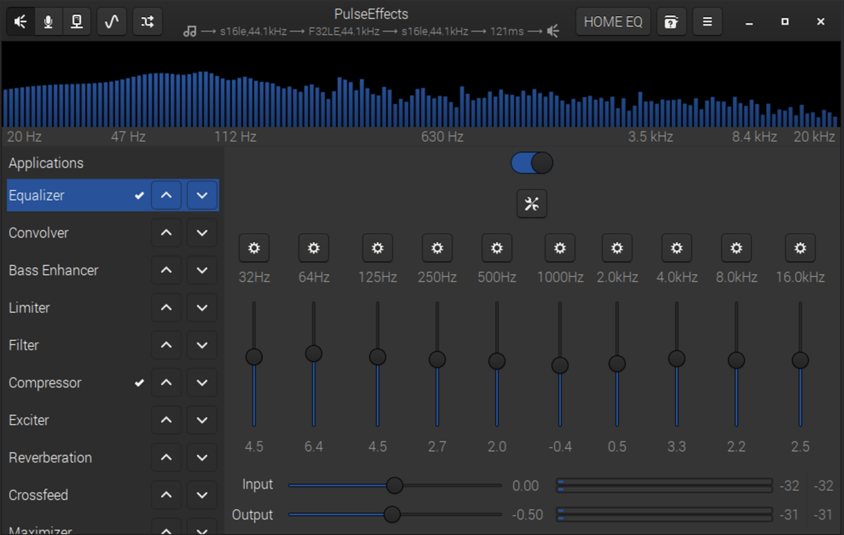 PulseEffects】Raspberry Pi OS busterでイコライザーを使う方法