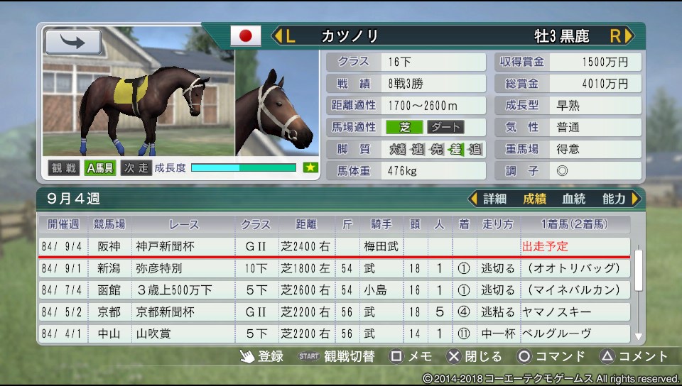 ウイニングポスト8 2018】チソウファーム繁盛記 第3回 幼駒も一頭