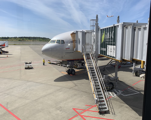 快晴の成田空港から初エアロフロート