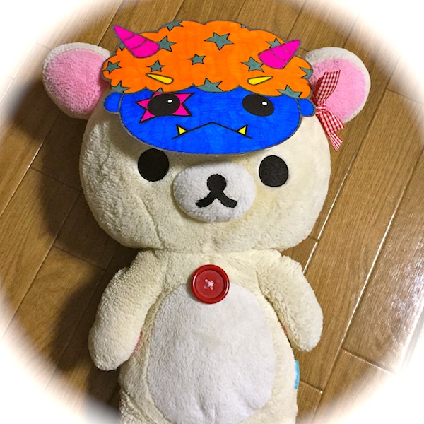 節分だよ 鬼のお面を塗ってみた ちづるのもっと ぬりえライフ