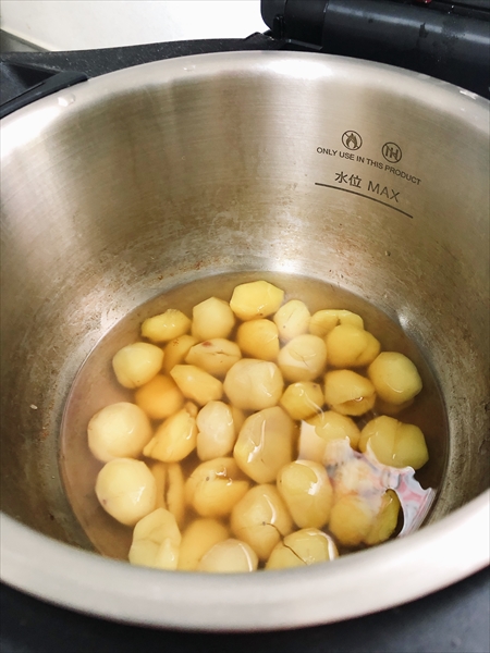 ホットクックで作った栗の甘露煮が完成
