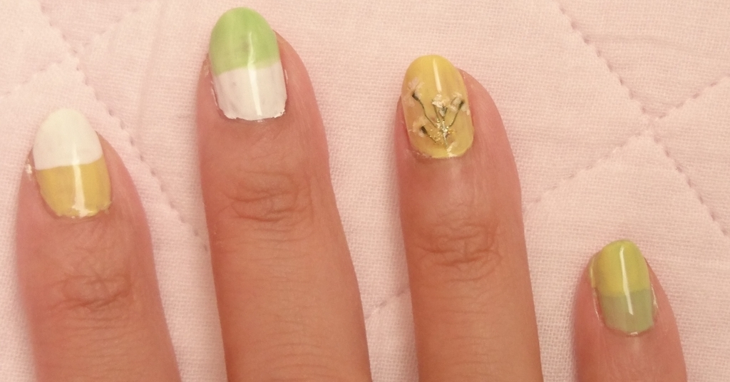 押し花ネイルは枯れる キャンドゥネイルパーツ9pドライフラワーを使用して1週間経った姿がひどい 美しい30代のために