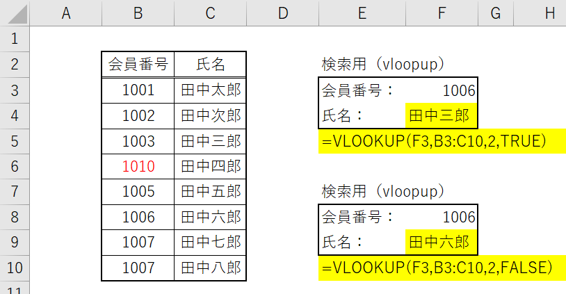 EXCEL】vlookupがたまに間違える件について - いろいろ倉庫