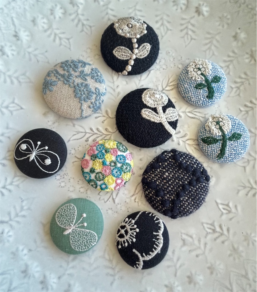 ミナペルホネンファブリックでくるみボタン - chouchou annexe's blog