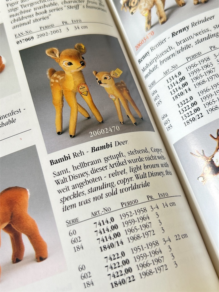 シュタイフ STEIFF SORTIMENT 1947-2003 - chouchou annexe's blog