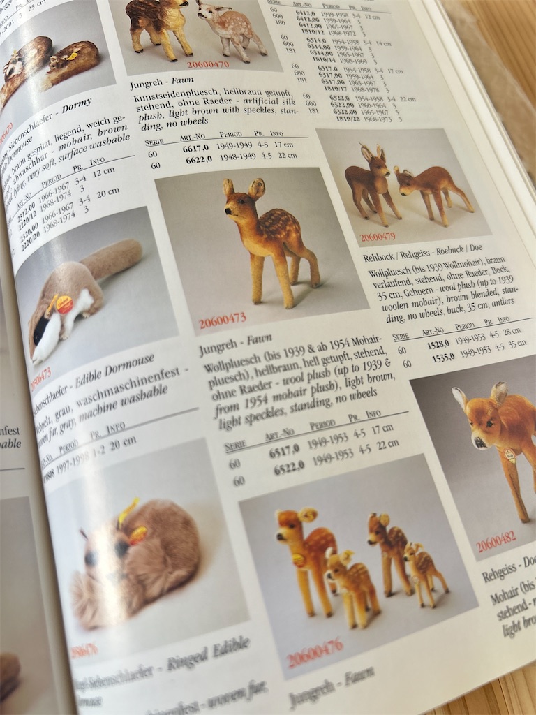 シュタイフ STEIFF SORTIMENT 1947-2003 - chouchou annexe's blog