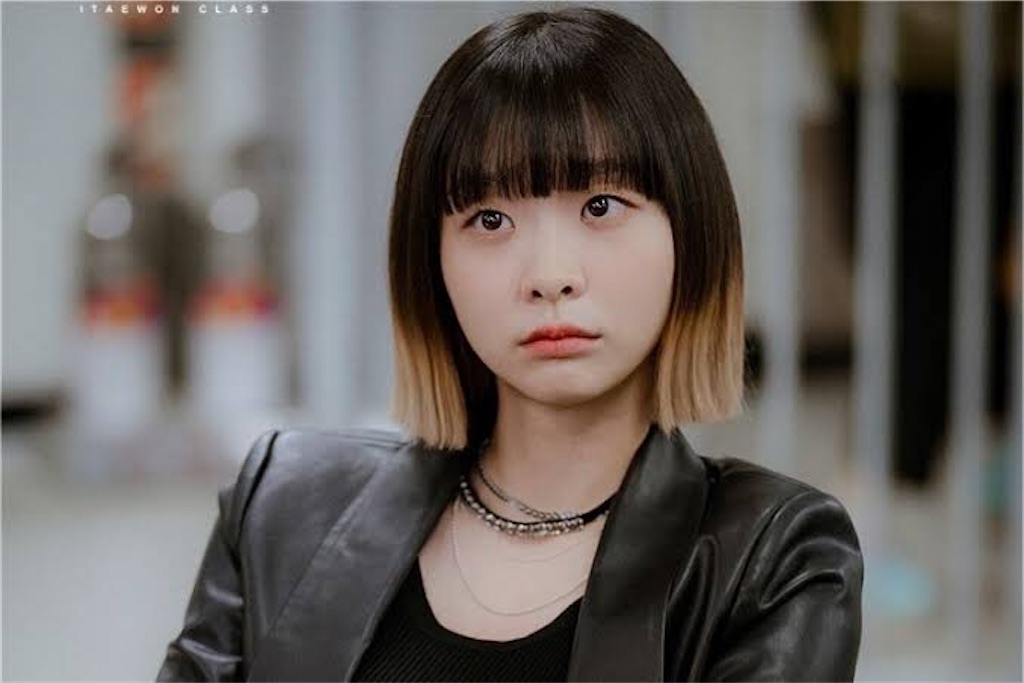 ブラック レザー ジャケット 黒 梨泰院クラス キムダミ チョイソ
