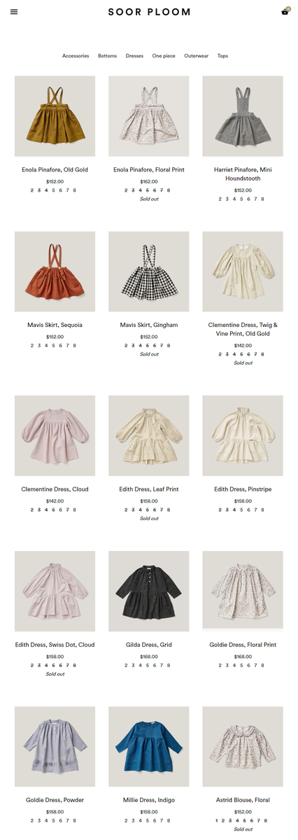 soor ploom キルトジャケット　4y Soor ploom Quilted Jacket (Moss)4Y