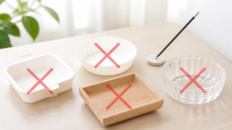 お香皿はなんでもいい?代用品の選び方と安全な使い方