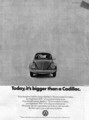 [フォルクスワーゲン][ad][車][VW][1974]Today, it's bigger than a Cadillac.