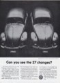 [フォルクスワーゲン][ad][車][VW][1960]Can you see the 27 changes?