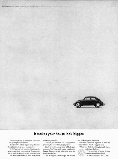 ad VW ad It Makes Your House Look Bigger ad VW ad It Makes Your House Look Bigger