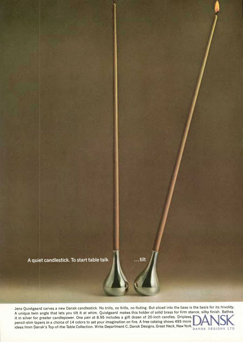 A quiet canglestick. To start table tark.....tilt.