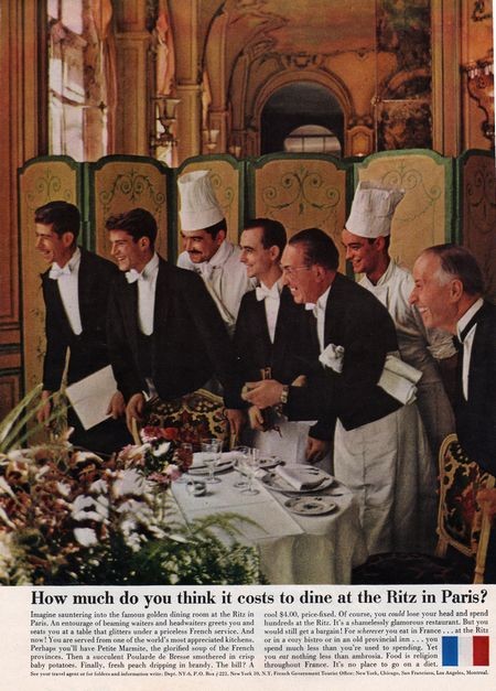 How much do you think it costs to dine at the Ritz in Paris?