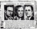 [The New York Times][DDB][William Bernbach][Maxwell Dane][Ned Doyle]"PRINCIPALS IN NEW AGENCY"