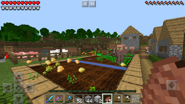 マインクラフト 小麦を押しっぱなしで収穫する裏ワザ Android版 Minecraft Pe マインクラフトｐｅ日記