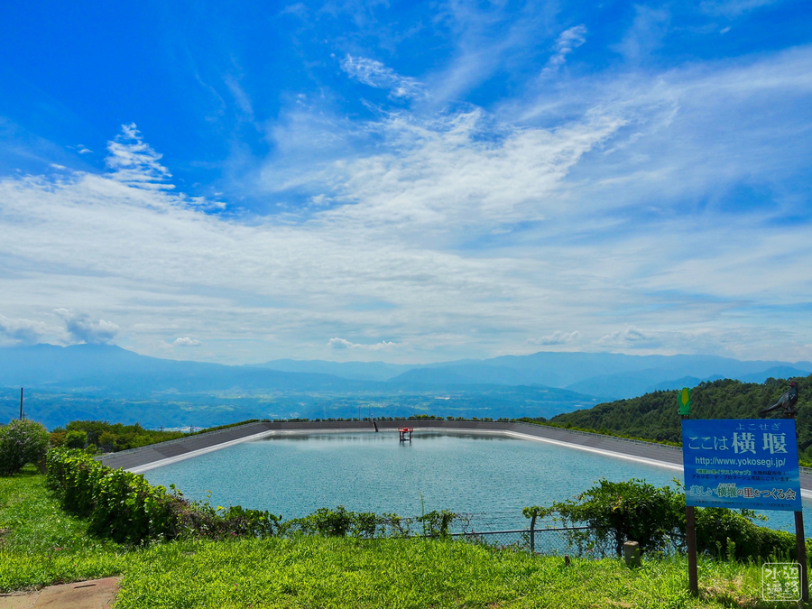 水道秋聖　「千野の池」 横堰調整池（長野県東御） - 水辺遍路